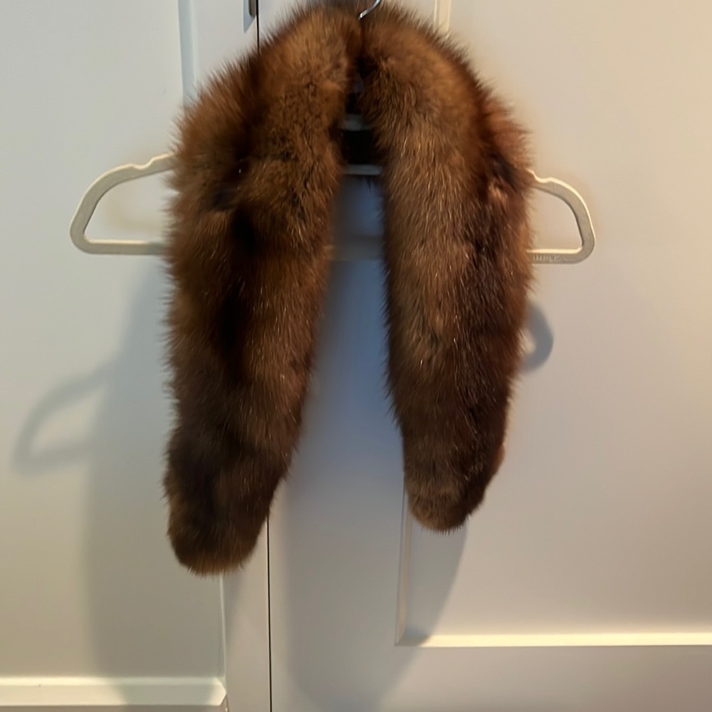 Vintage fox mink fur neck shawl stole